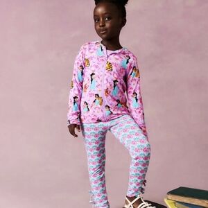 Posh Peanut Princess Jasmine Jacket, Tee, Shorts, and Bow Leggings 3/4 NWT